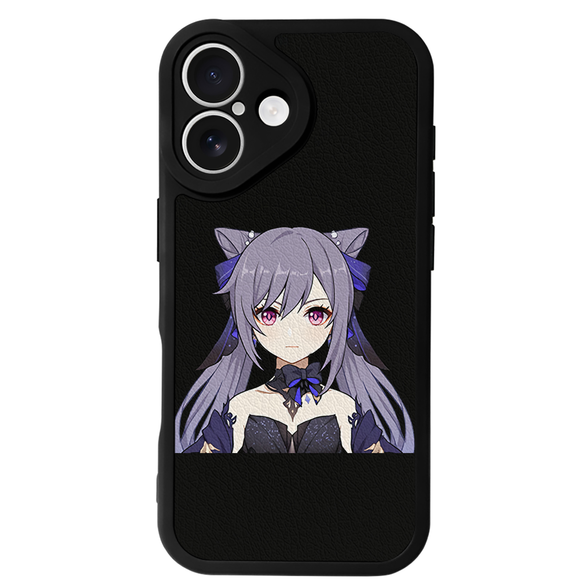 げんし神 刻晴 こくせい genshin Kokusei 【iPhone 16シリーズ対応】シリコンスマホケース（レザー調） 材質：シリコン